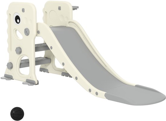 Nexar Glijbaan Voor Peuters - Opvouwbare Kinderglijbaan Met Basketbalmand Indoor Outdoor Veilig En Stabiel Vanaf 1 Jaar