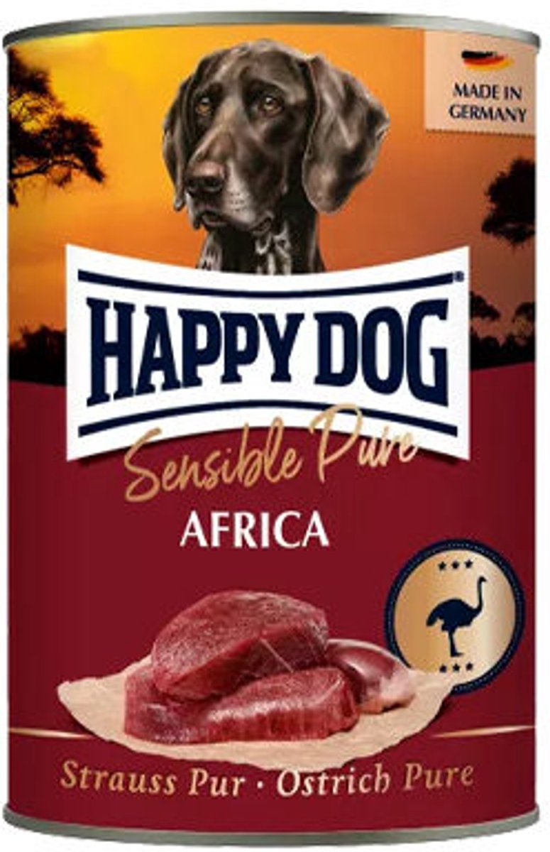 Happy Dog Happy Dog Sensible Pure Africa - Struisvogel - 6 x 400 g