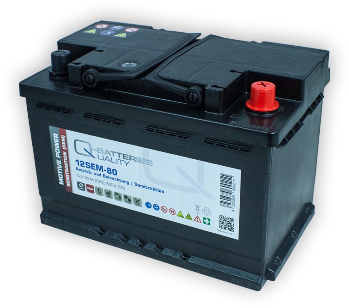 Q-Batteries 12SEM-80 SEM 12V 80Ah Zuur