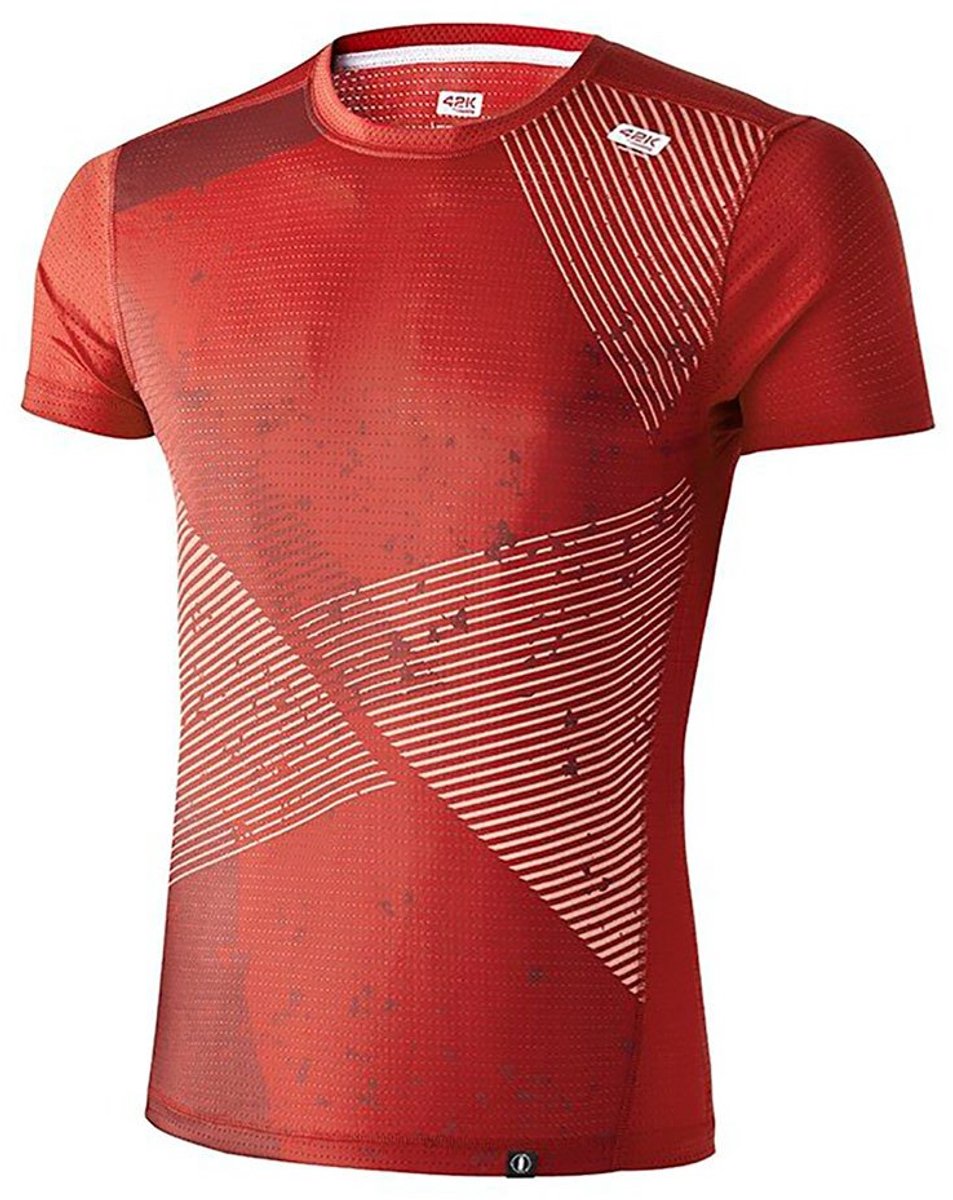 42k Running Elements Recycled T-shirt Met Korte Mouwen Rood XL Man