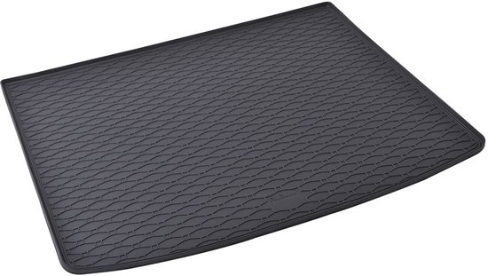 Tapis de coffre noir avec profil nid d'abeille et bord surélevé.