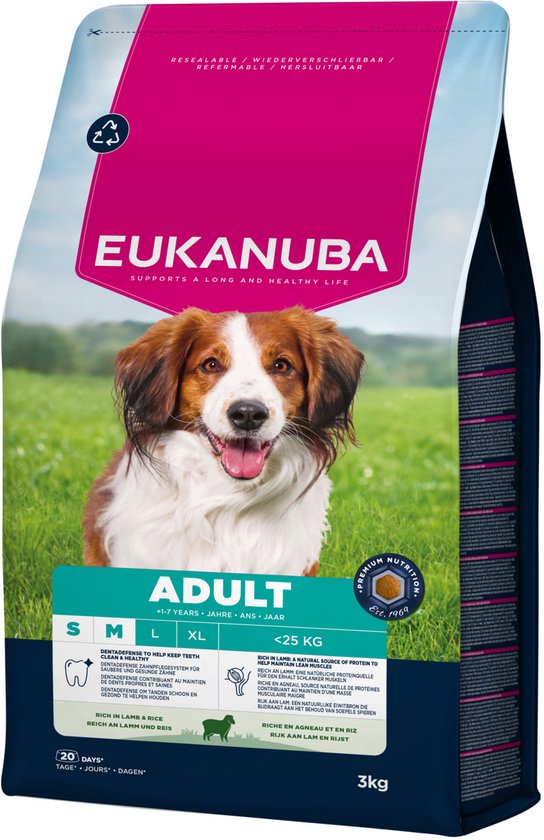 Eukanuba Life Care Dog Adult Small/Medium Hondenvoer Lamb & Rice - 3 kg