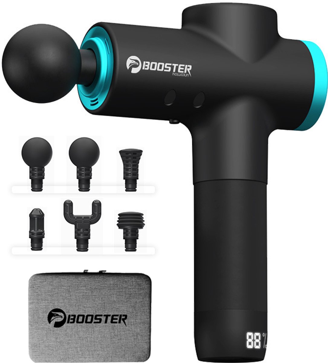Massage Gun Professioneel - Massage Pistool Inclusief Koffer en 6 Opzetstukken - Massage Apparaat - Geschikt voor sport en ontspanning