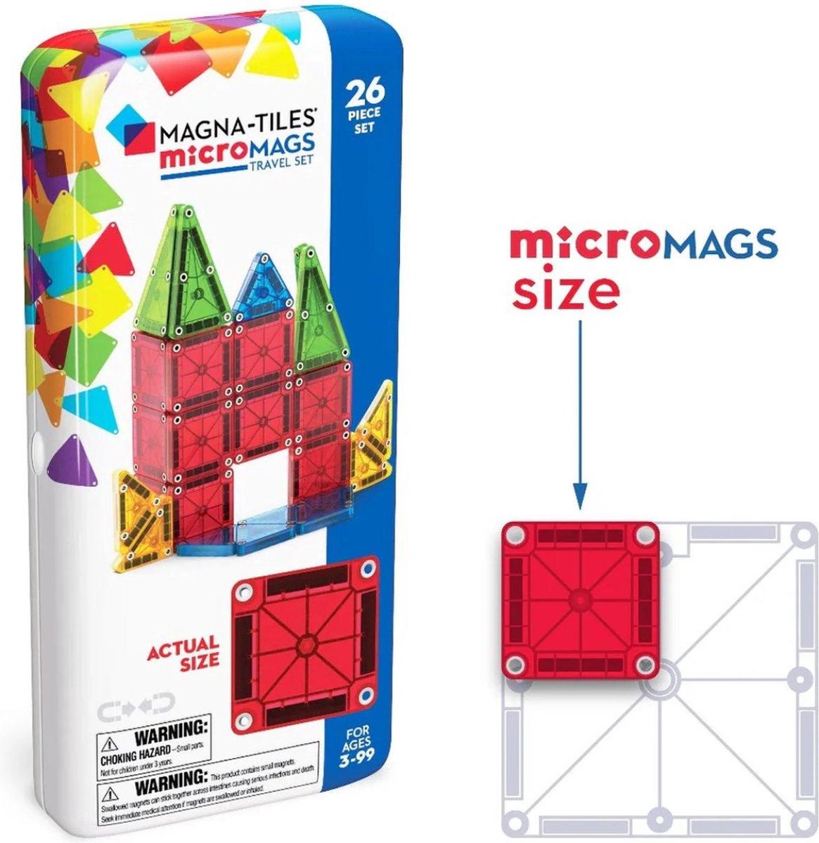 Magna-Tiles | Micro Mags Travel Set 26 Stuks Set — afbeelding 15