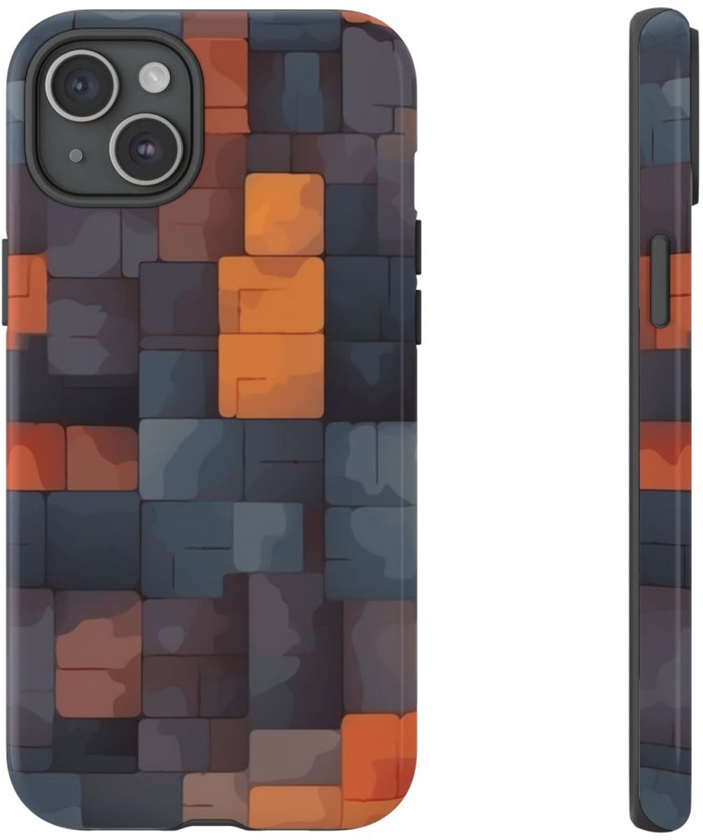 Gestileerd Baksteenpatroon – Telefoonhoesje Geschikt voor iPhone 15 Plus