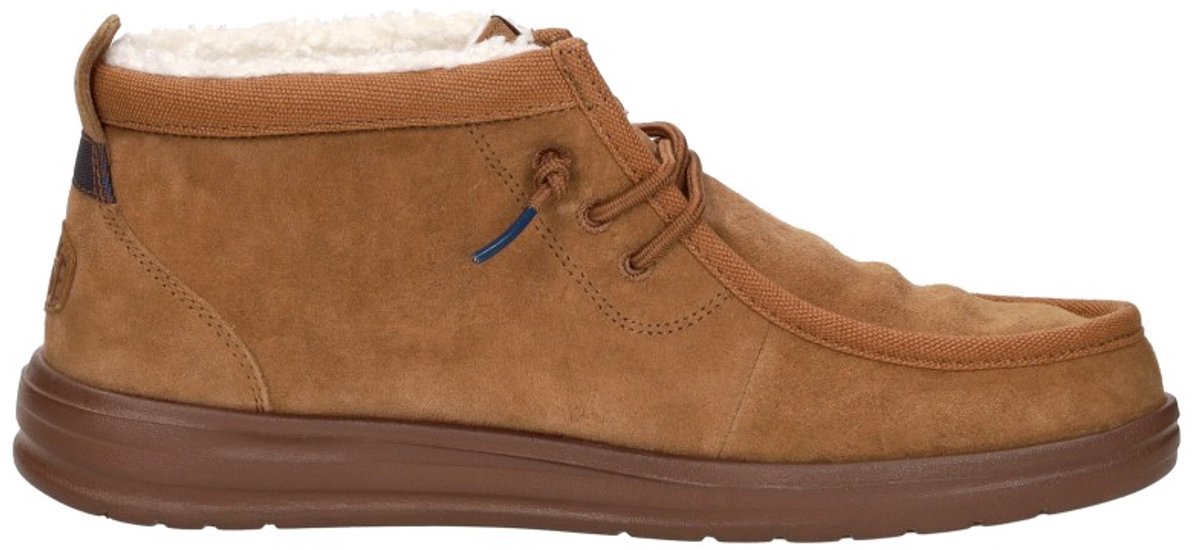 HEYDUDE - Wally Mid GripR Warmth Heren Instappers Brown - Maat 45