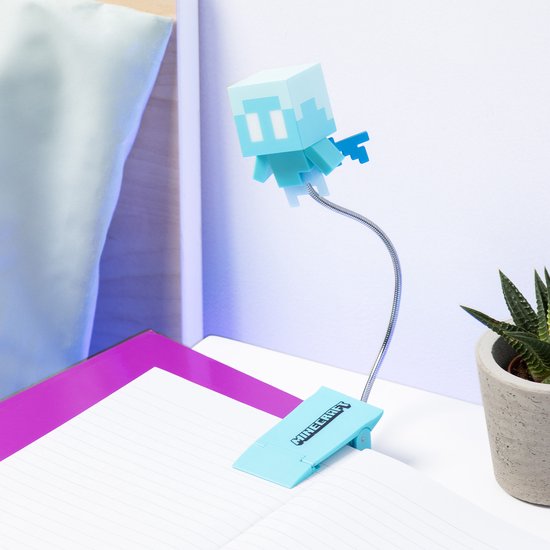 Minecraft Allay Clip‑On Boeklamp - Officieel gelicentieerde leeslamp, clip‑lamp ontwerp met flexibele kabel, met Allay‑mob‑gevormde kop, 3 lichtmodi, werkt op batterijen - Paladone van minecraft — afbeelding 3