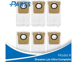 Dreame L20 Ultra Complete Stofzakken (6 Stuks, Plus.Parts® alternatief voor RDB3)