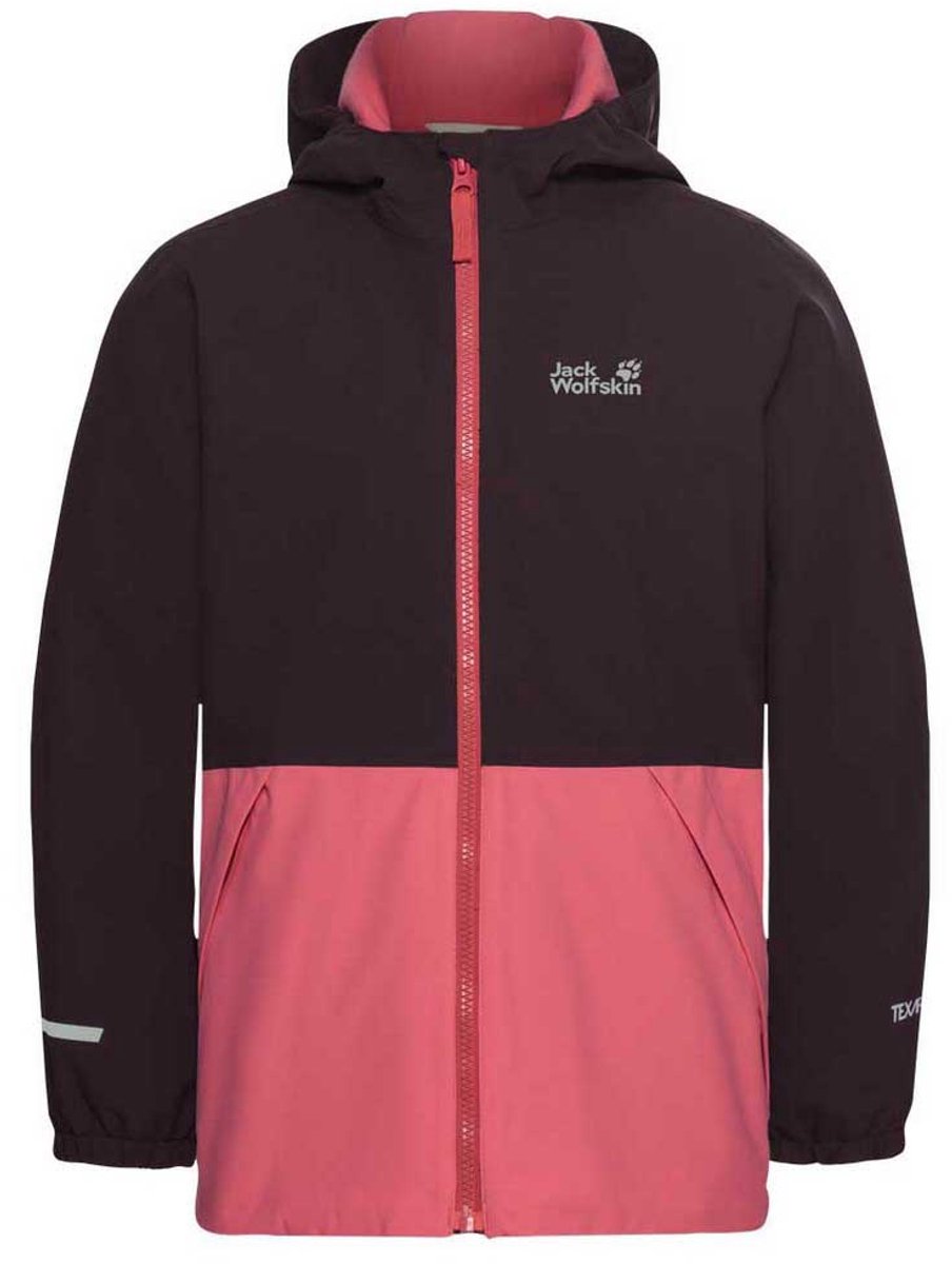 Jack Wolfskin Snow Days Jas Zwart,Roze 140 cm Meisje