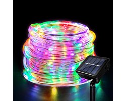 Lichtslang op Zonne-energie 10M, 8 Modus Waterdichte Decoratieve Verlichting voor Tuin, 100 LEDs Lichtsnoer op Zonne-energie Klein voor Buiten Balkon Terras Huis Feest Bruiloft Kerstmis Decoratie