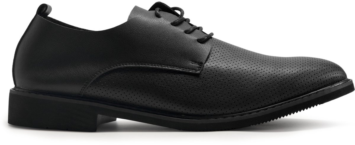 Allthemen Heren Puntige Neus Lage Top Eenvoudige - Business Casual Schoenen - Zwart - 42
