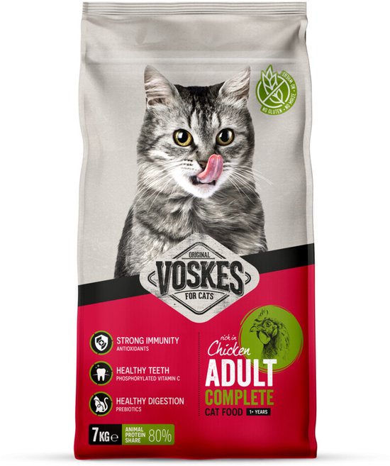Voskes Kattenbrokken Adult Kip - 7 kg