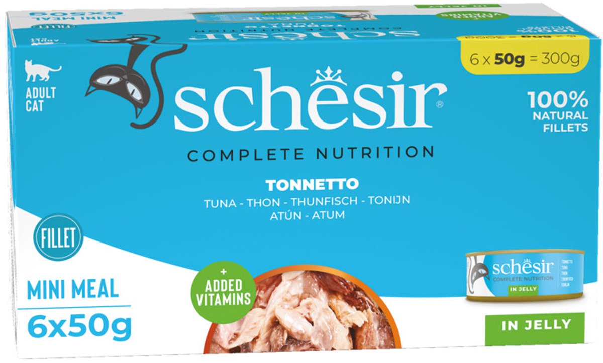 Schesir Schesir Kattenvoer Tonijn - 8 x 6 x 50 gr - Voordeelverpakking