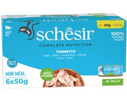 8x Schesir Kattenvoer Tonijn 6 x 50 gr
