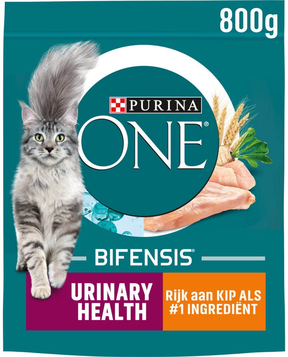 4x Purina ONE Kattenvoer Droog Urinary Care Kip 800 gr