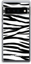 Case Company® - Hoesje geschikt voor Google Pixel 6 Pro hoesje - Zebra pattern - Soft Cover Telefoonhoesje - Bescherming aan alle Kanten en Schermrand