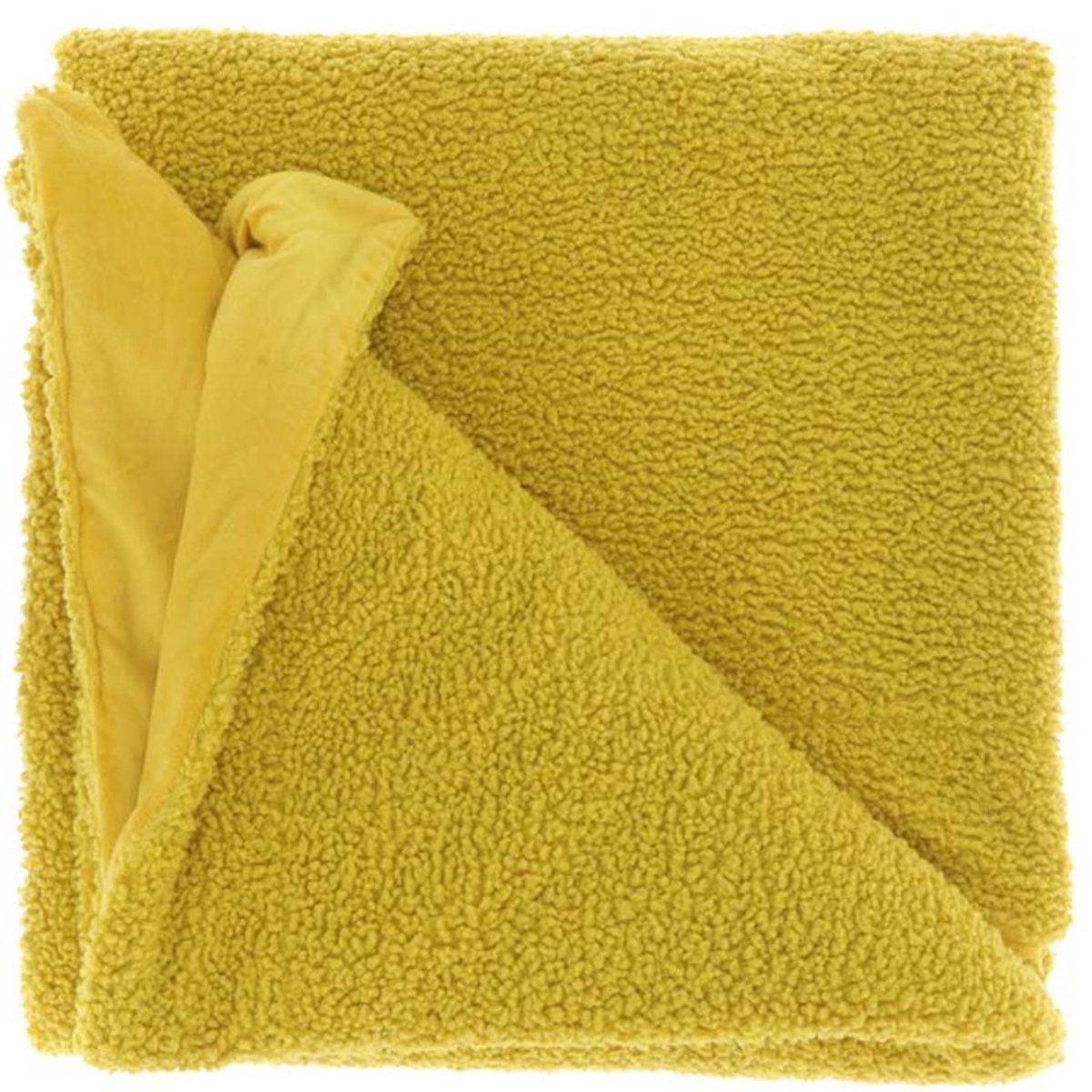 Unique Living Plaid Romie 150x200cm bamboo yellow