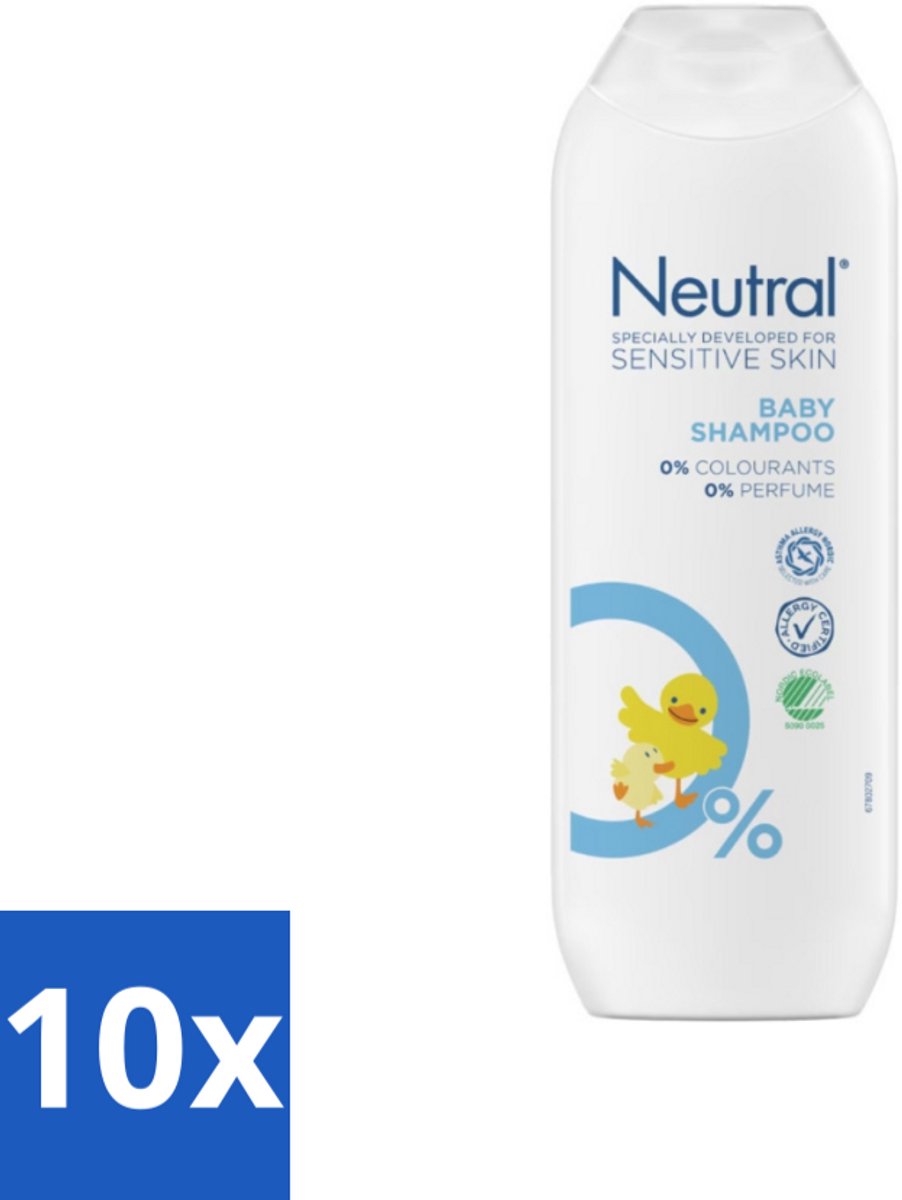 Image of 10 x Neutral - Babyshampoo - Gevoelige huid - Parfumvrij - Zonder Kleurstoffen - 250 ml - Babyhuid - Babyverzorging - Babyproducten