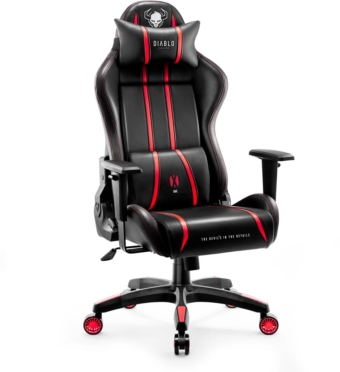 DIABLO CHAIRS - Gaming stoel X.One 2.0 - Bureaustoel verstelbaar - Normale maat - Zwart-rood