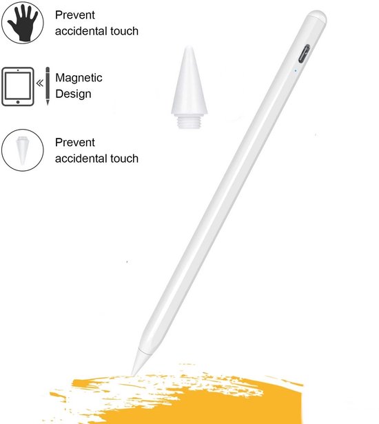 Capacitieve iPad-pen met batterij-indicator en snel opladen van Merkloos — afbeelding 2