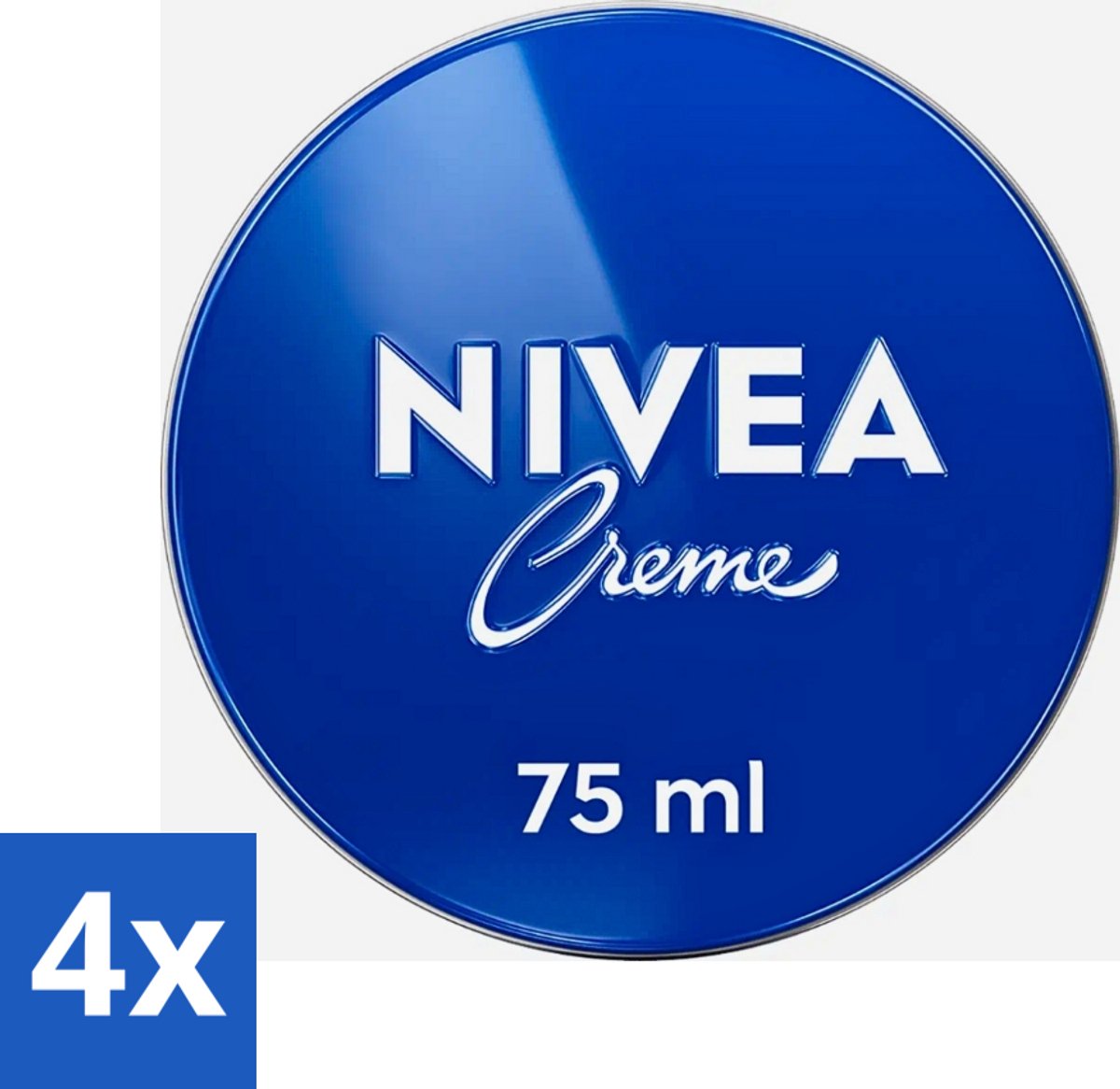 4 x Nivea - Crème - Tin - Beschermt & Verzorgt - 75 ml - NIVEA Crème - Huid Verzorgen - Huid Beschermen - Uitdroging Voorkomen - Handen Verzorgen