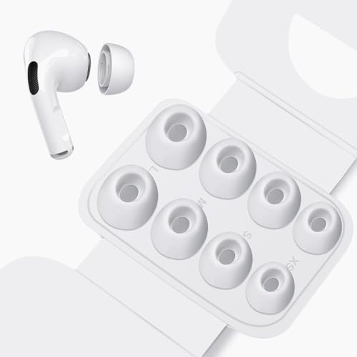 Siliconen Oordopjes voor AirPods Pro 2 - Geluidsreductie, Antislip, Zacht - 4 Paar Reserve Opzetstukken (XS/S/M/L)