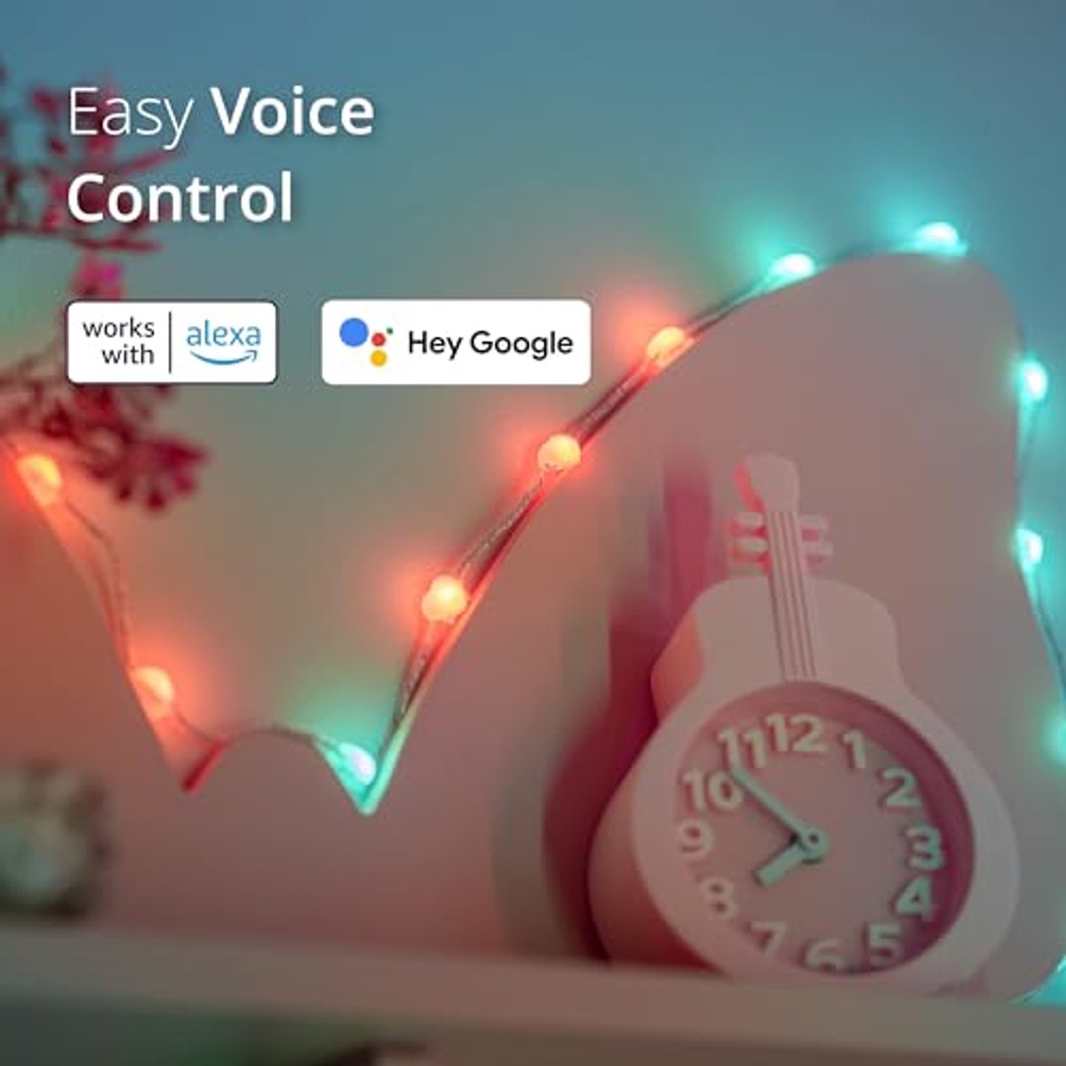 Twinkly Strings USB-C Heart 100 LED, LED Lichtsnoer in Hartvorm, LED Lichtsnoer RGB, Compatibel met Alexa, Google Home, LED Verlichting, USB-C Voeding, Transparant Snoer, 6m – foto 5