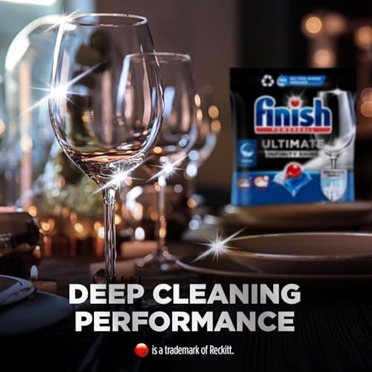 Finish Ultimate Infinity Shine Dishwasher Tablets Bulk, Fragrance: Fresh, Size: 55 Dishwasher Tablets for Ultimate Cleaning and Diamond Shine