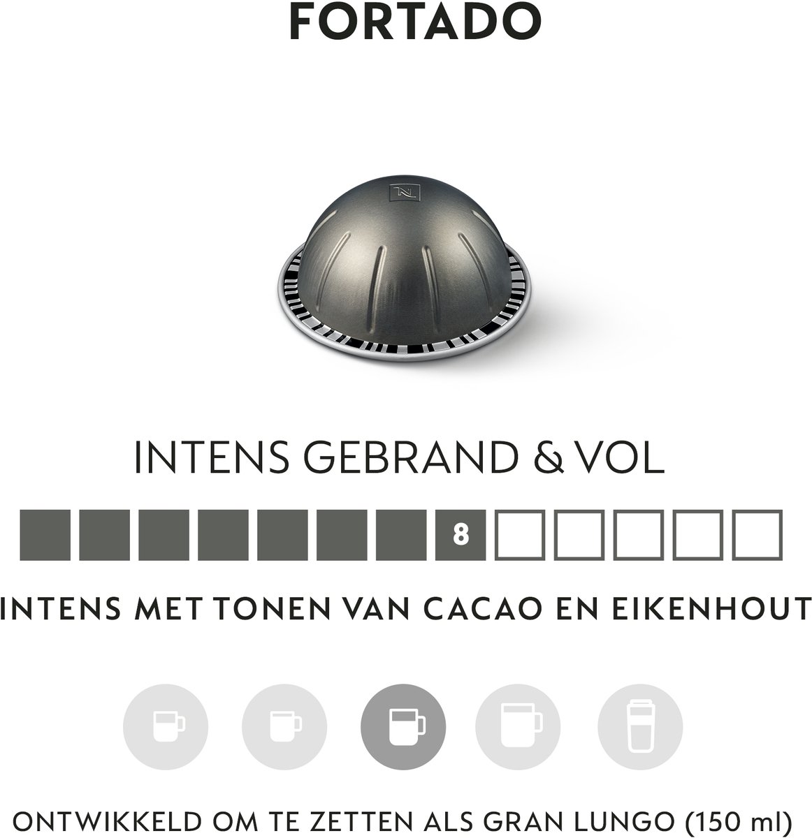 Nespresso Vertuo Koffiecups Fortado 50x capsules thumbnail 5