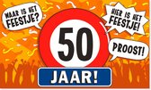 BTH - Gevelvlag 50 Jaar - 150x90cm - XXL Polyester Vlag - Vlag - Feestvlaggen - Flag - Verjaardag - Abraham - Sarah - 1St