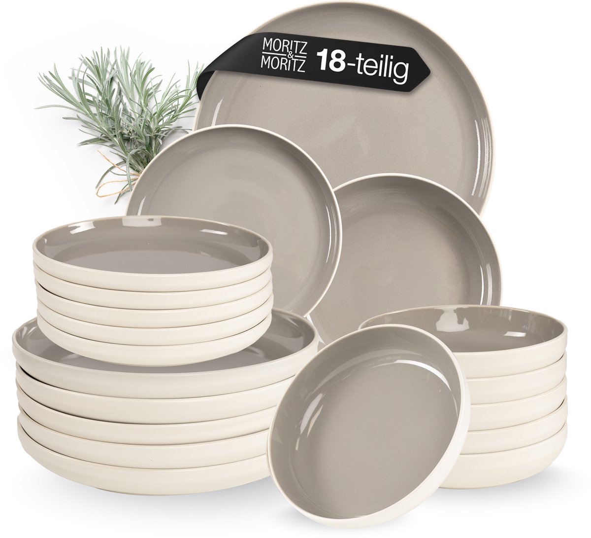 Moritz & Moritz 18-delige CAVO serviesset 6 personen Stone
