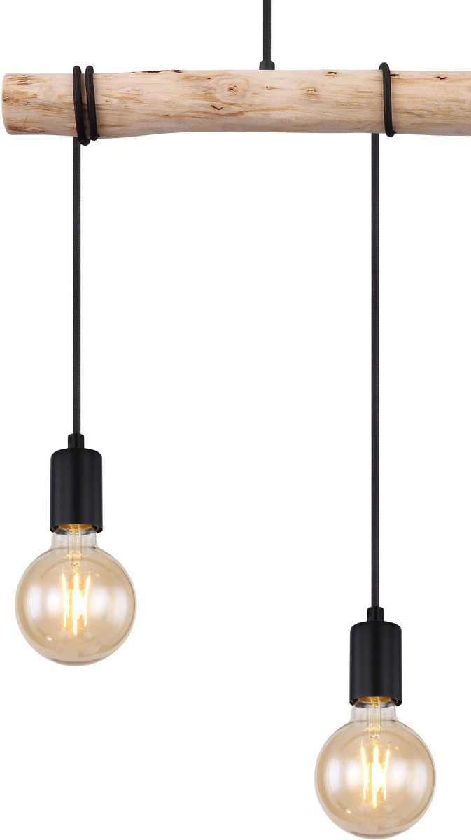 Globo - hanglamp - Gregor - naturel - metaal - grote eettafellamp - E27 - 15539-3H