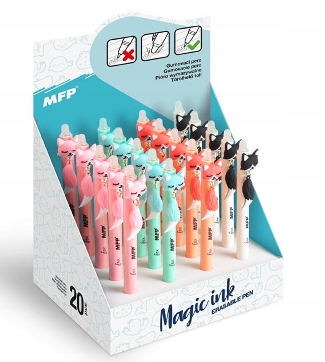 MFP FOX Uitwisbare Pen - Blauw, 0.5mm