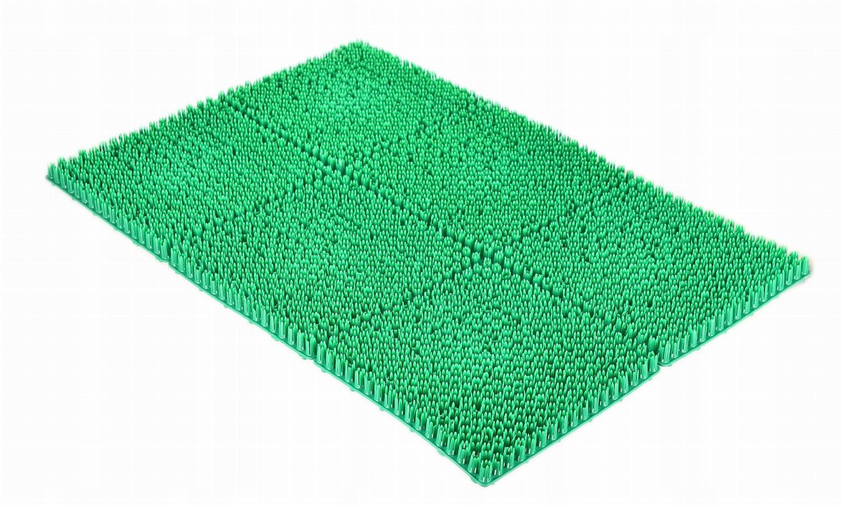 Kunststof Deurmat "Gras" 55x37cm - Duurzaam en Makkelijk Schoon te Maken
