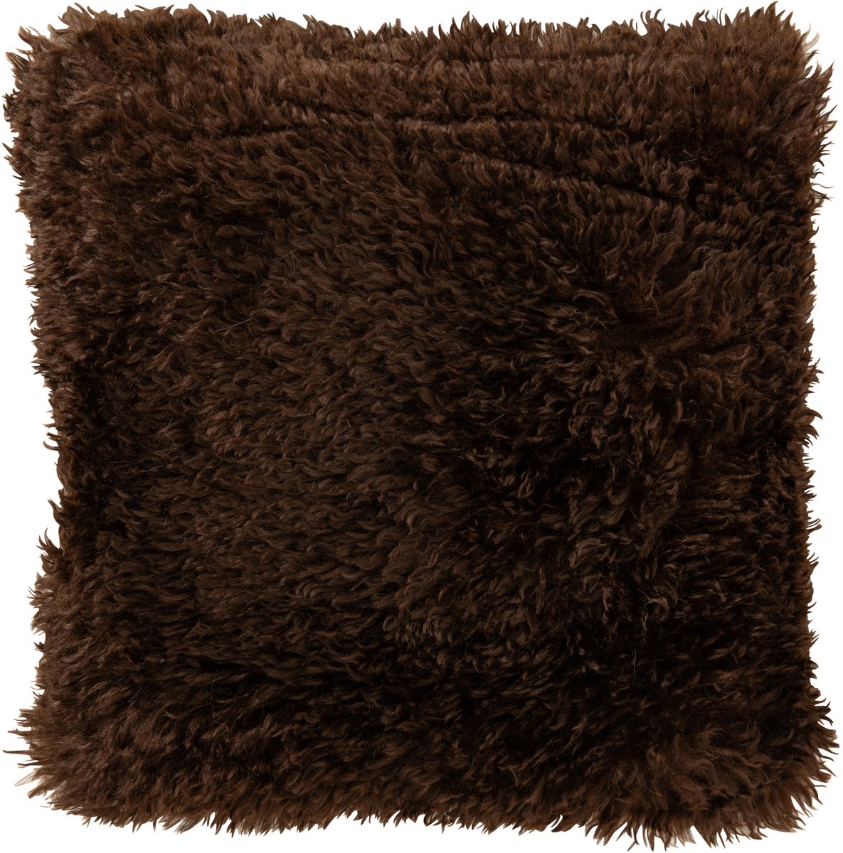 J-Line kussen Moutie - polyester - donkerbruin