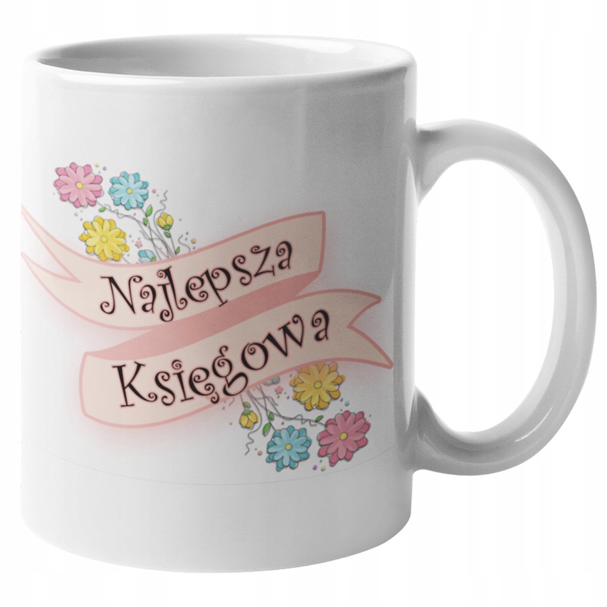 Mooie Mok Boekhouder Cadeau met Bloemen - 330ml