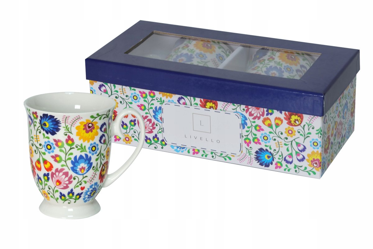 Livello Porseleinen Mokkenset - 2x 350ml - Folkdesign