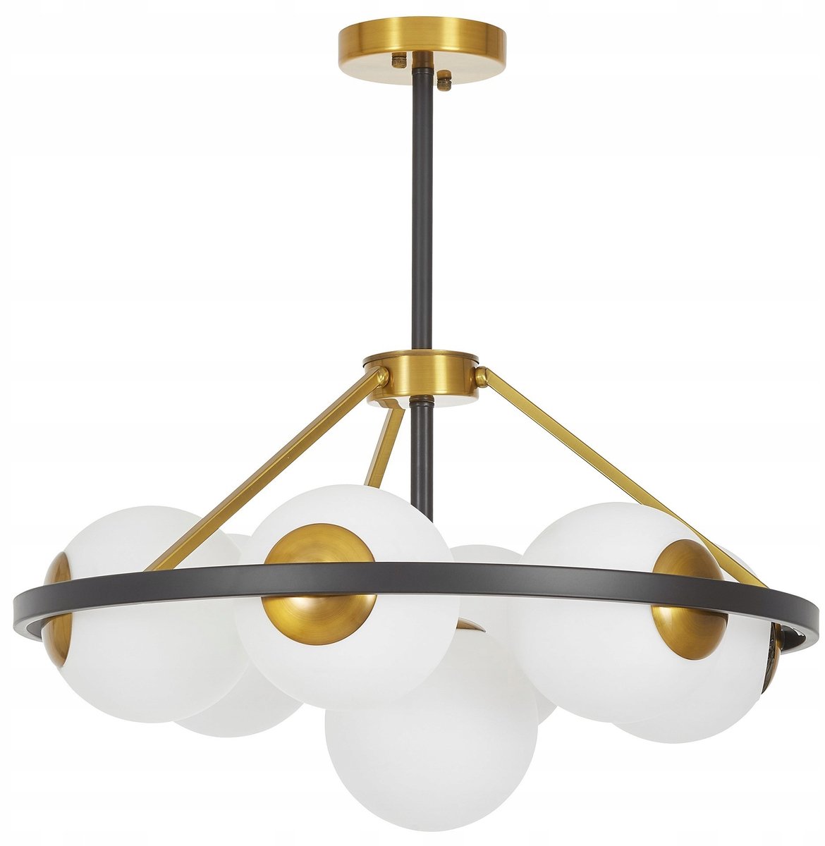 Lumina Deco Donzano W7 Hanglamp Zwart Messing Modern
