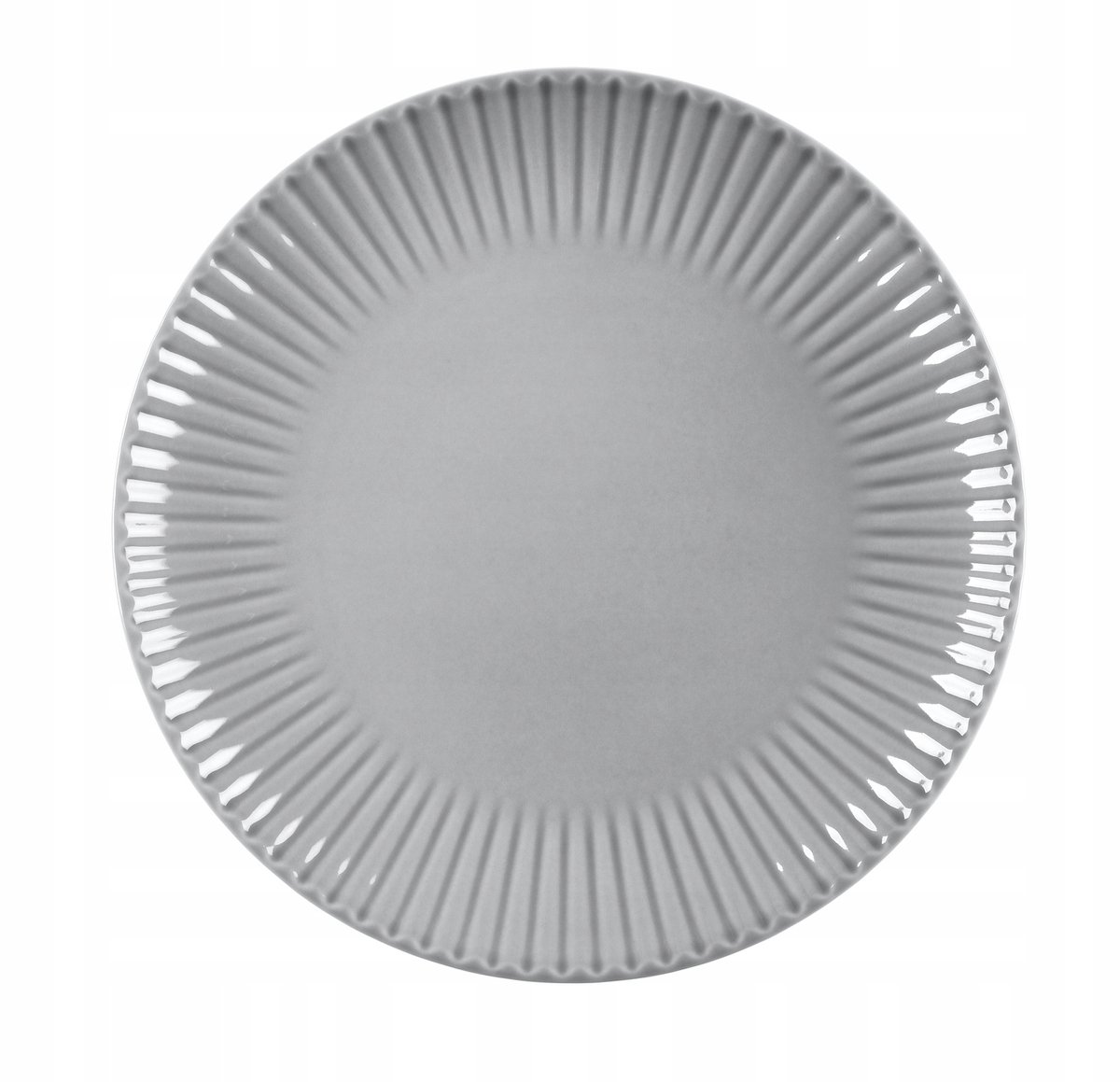 Lubiana Daisy plat bord 20,5 cm grijs porselein - Set van 6