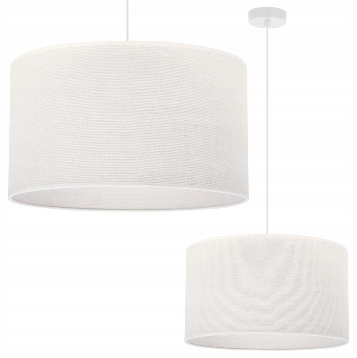 Witte Jute Hanglamp Boho - Grote Kap, Stijlvol & Natuurlijk