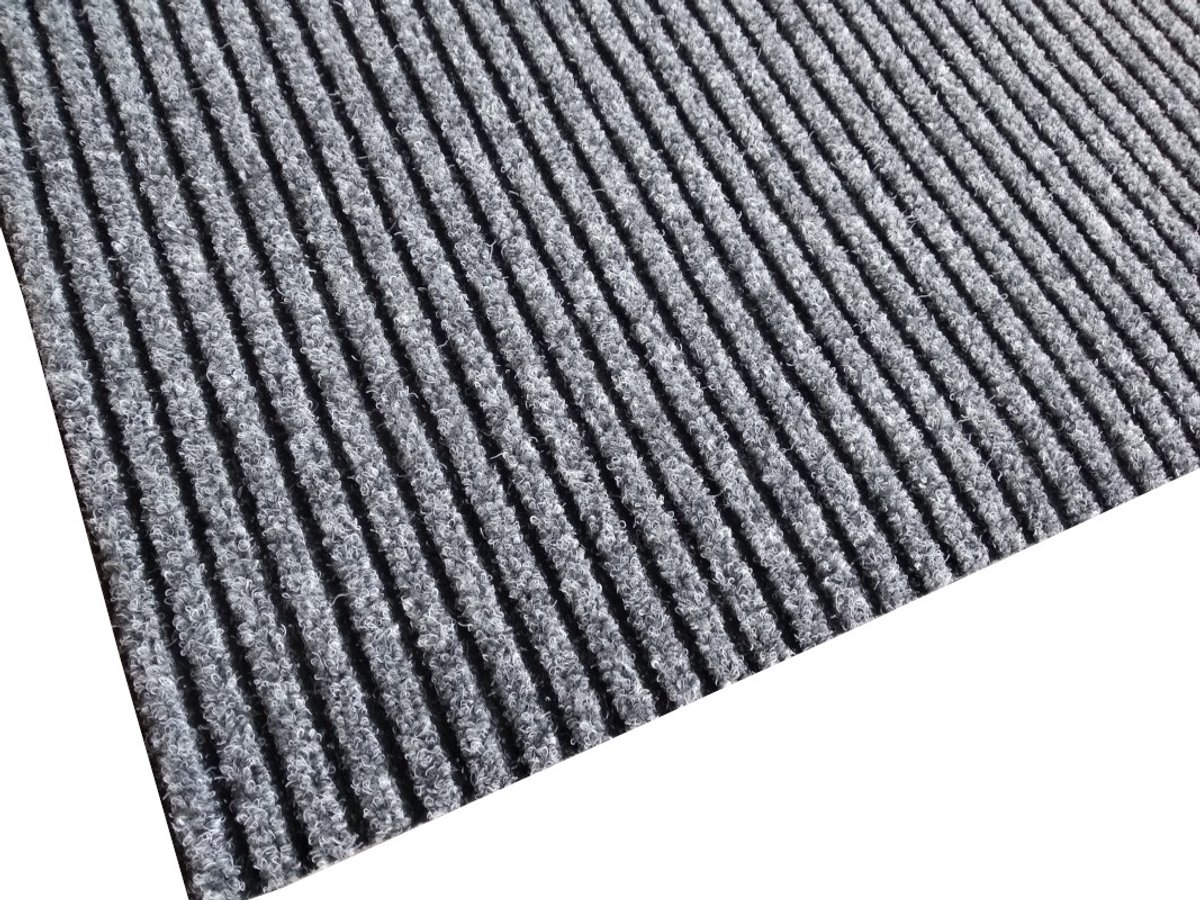 Grijze Deurmat op Maat - Antislip Rubber - 100cm Breed