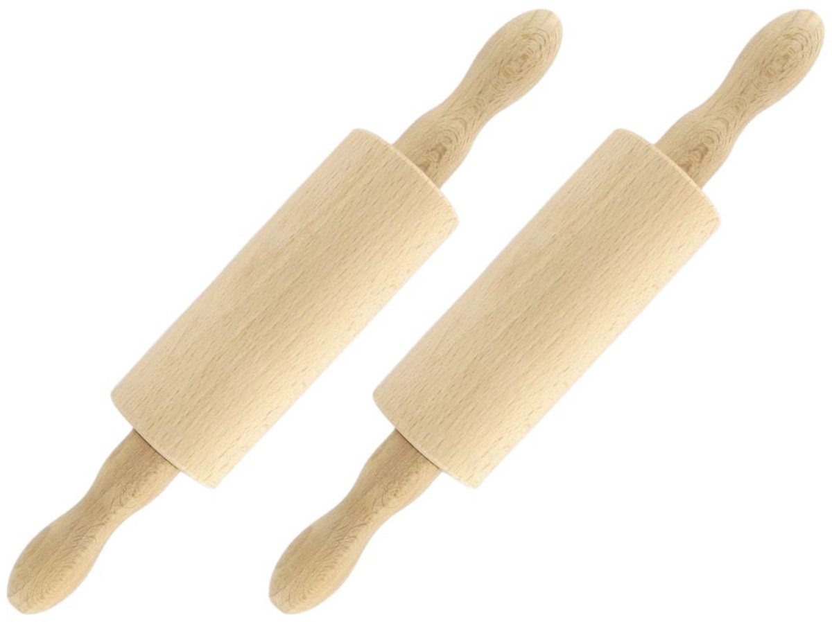 Set van 2 Kleine houten deegrollers 23,5 cm Fackelmann Wood Edition