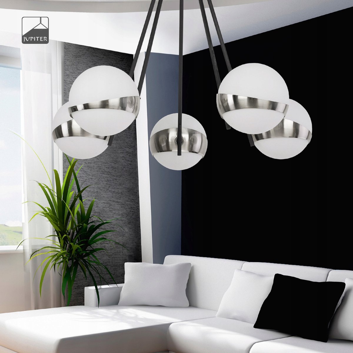 Elfa Nikkel Hanglamp 1-lichts E14 - Modern Design