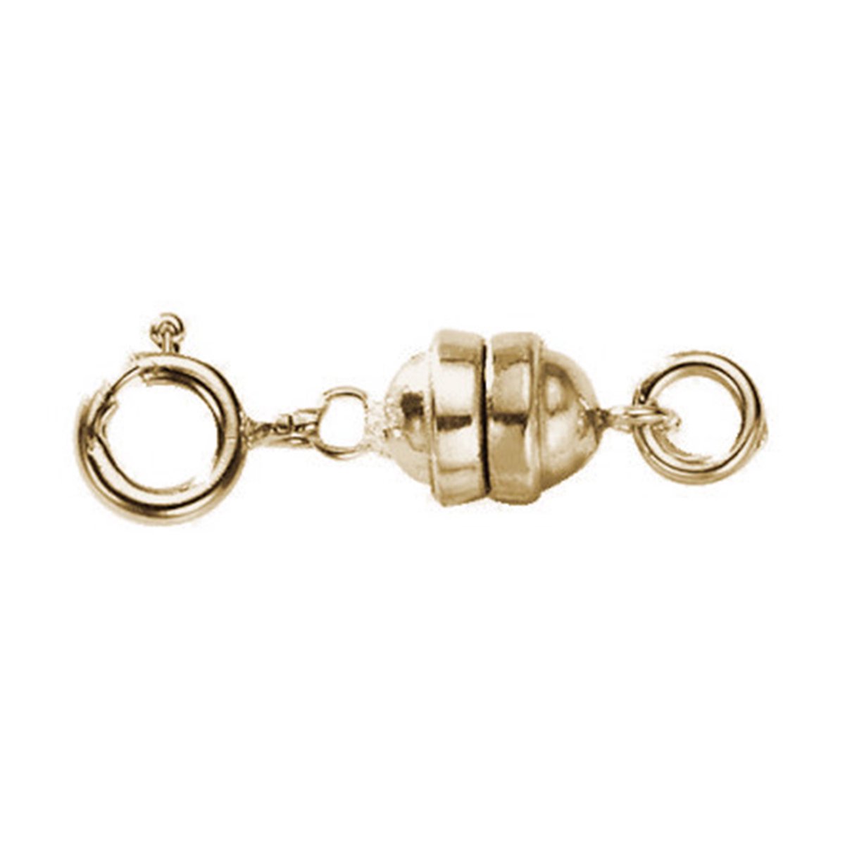 Magneetsluiting met veerring, geelgoud 585--