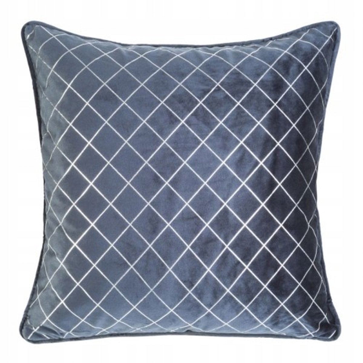 Decoratieve Kussenhoes KARINA 45x45cm - Geometrisch Zilverblauw