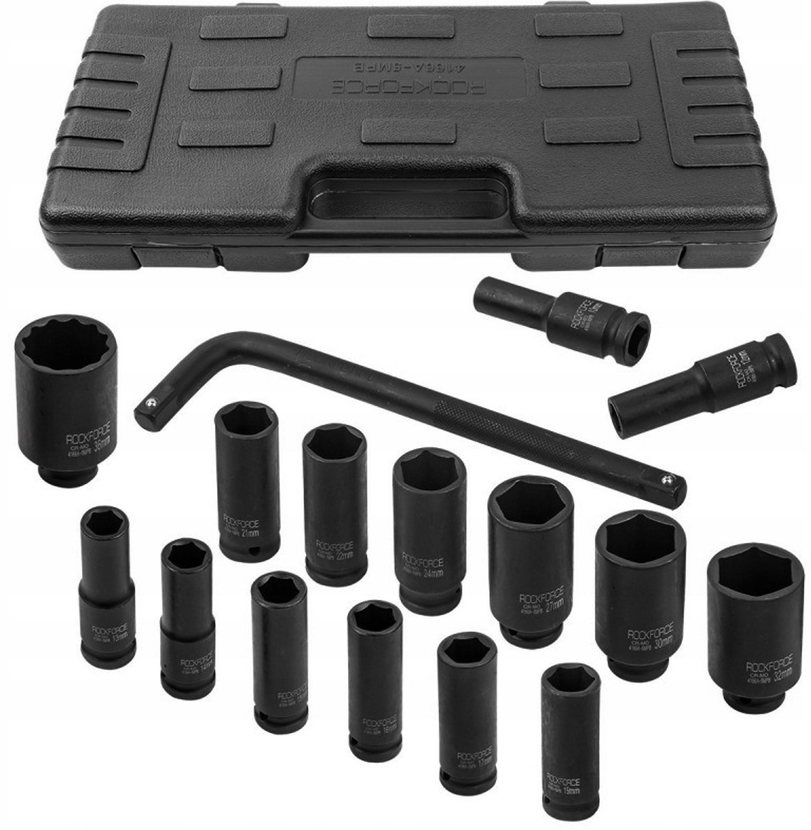 Rockforce Slagdoppenset 1/2" 10-36mm - 15 Onderdelen