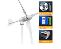 Windturbine – Horizontale As – 6KW Windgenerator – Windenergie Systeem – Duurzame Energie – Laag Aanvangsvermogen – Aluminium Behuizing - 6000W - 48V - Met Off-grid Systeem 1