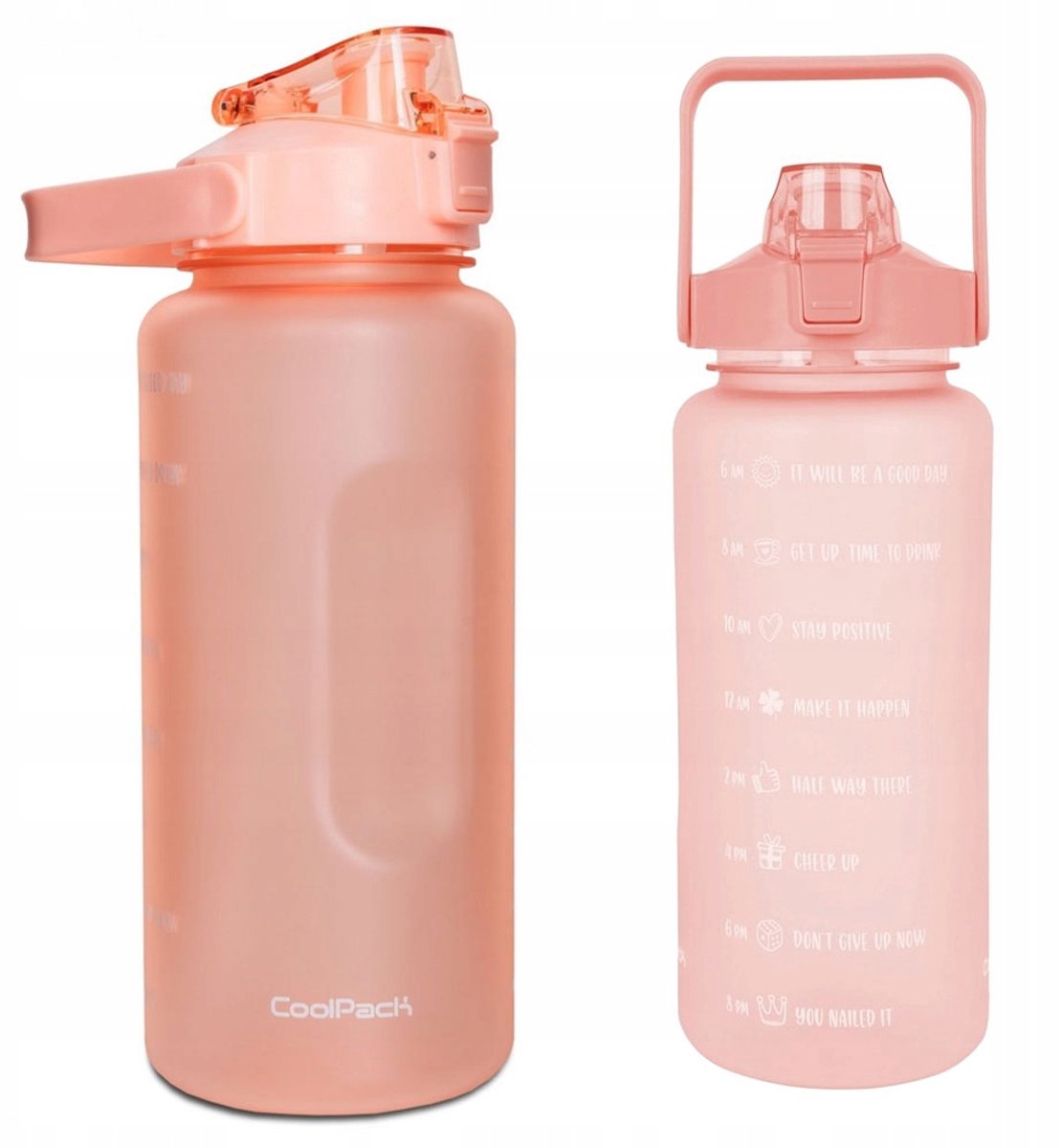 Coolpack Bidon Waterfles 2L Motiverende Maat Pastel Peach