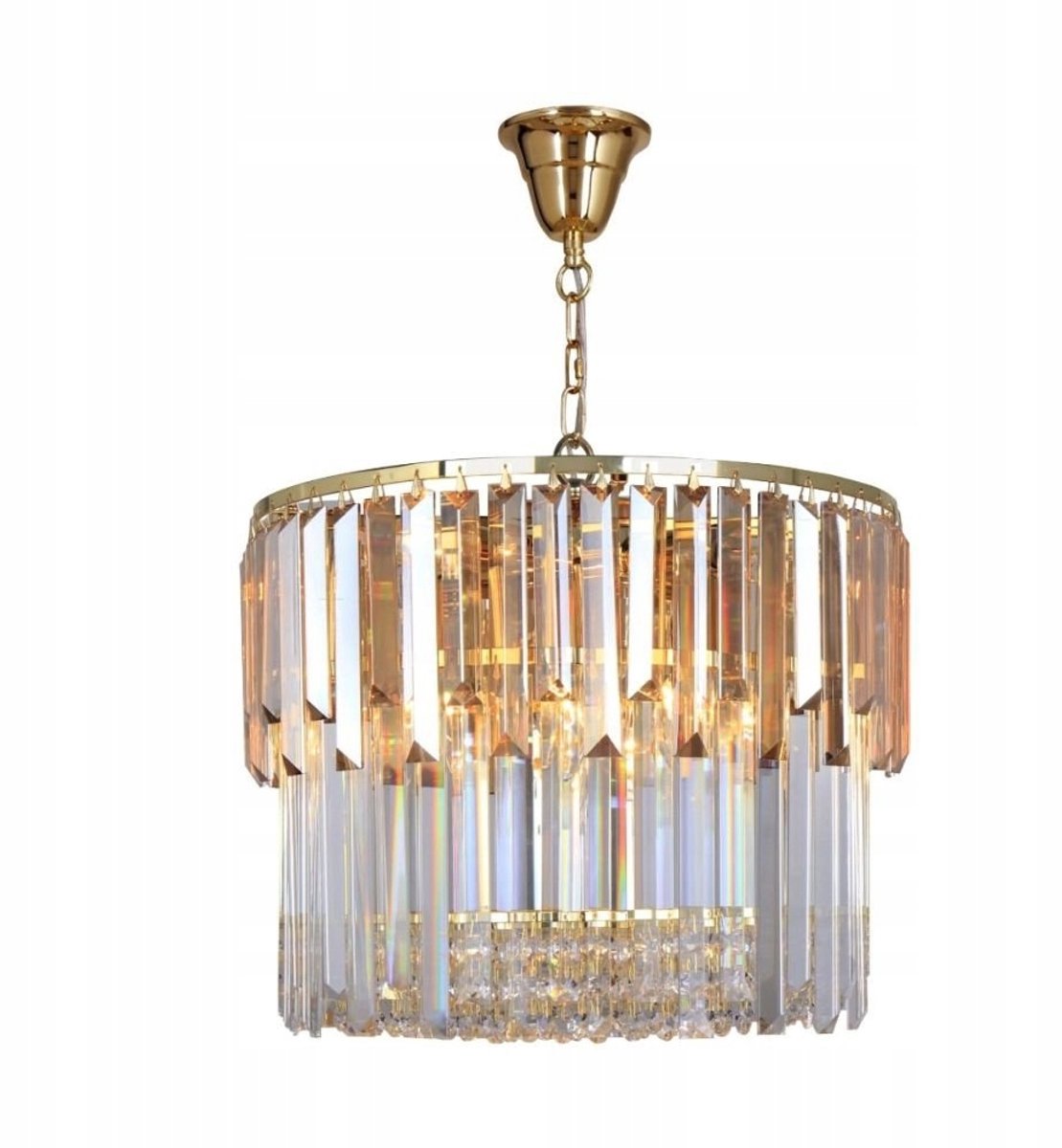 Zuma Line CAMILLE Hanglamp E14 8x40W Goud/Transparant