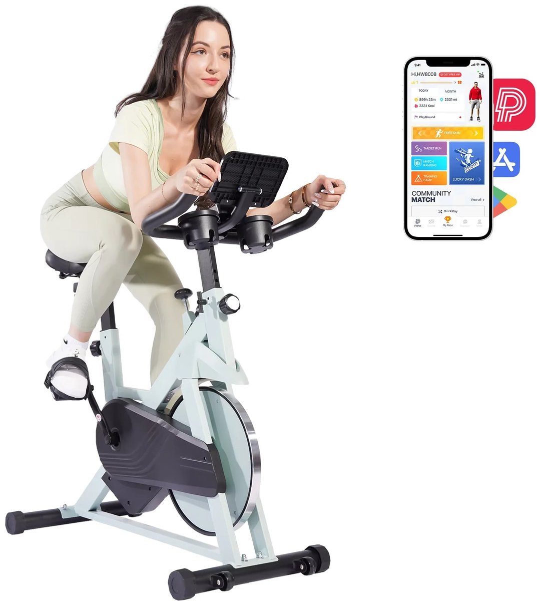 Novendo Superrun Hometrainer Indoor Fitness Bike - Novendo - €174,95